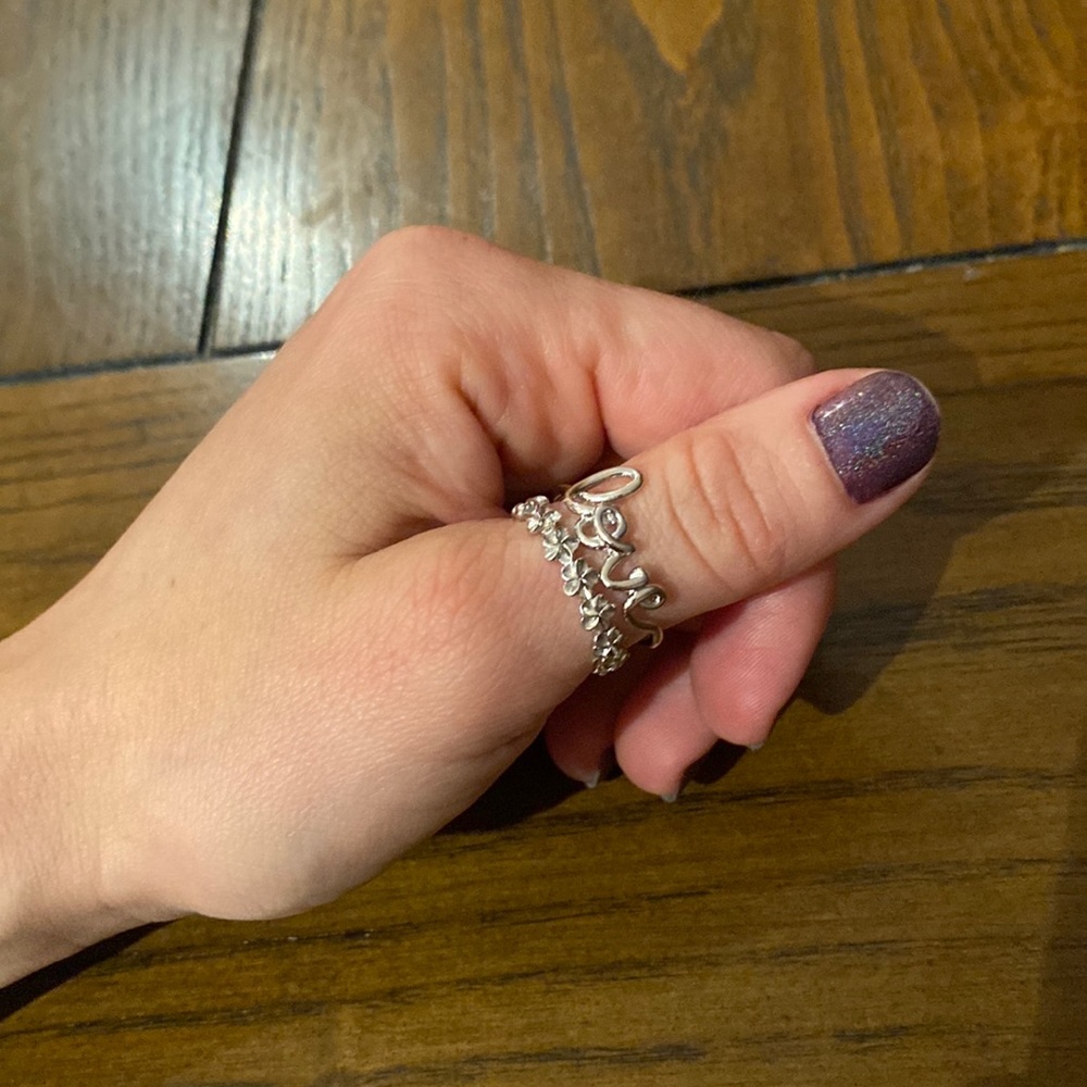 Sterling silver stack rings